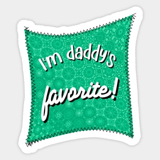 Funny Patch Green Daddy's Favorite Sticker